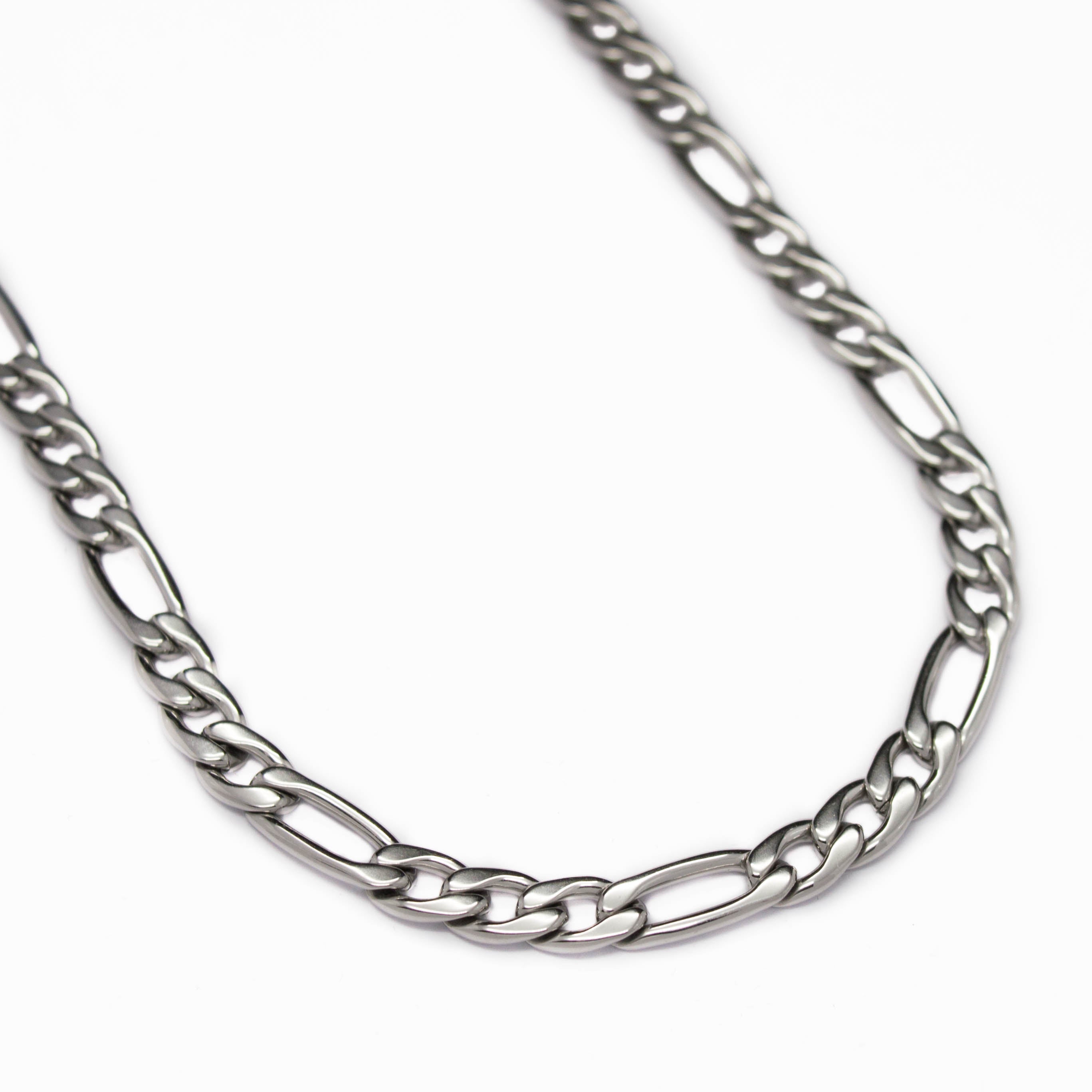 Chaine homme classic de maille figaro en acier inoxydable.