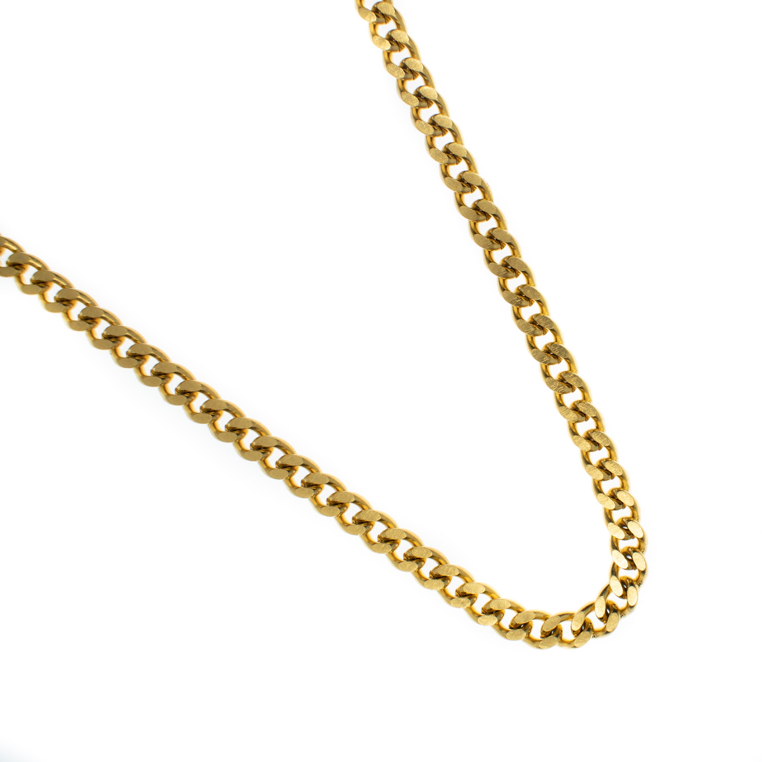 Chaine classic plaqué or de maille classique en acier inoxydable.